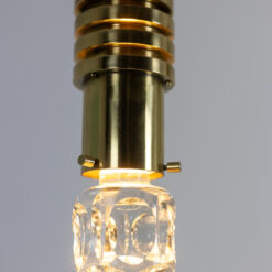 Maison Raak Cylindrical Light Fixtures - Bulb and Frame Detail Light On - Styylish