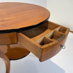 Round Biedermeier Side Table - Drawer Interior - Styylish