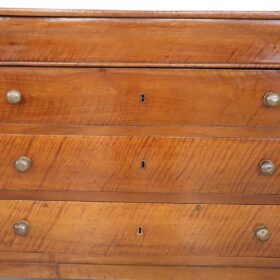 Italian Solid Walnut Antique Chest of Drawers