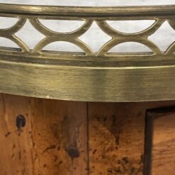 French Oval Side Table- brass railing- Styylish