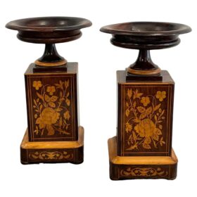 French Antique Wooden Vases, 1830