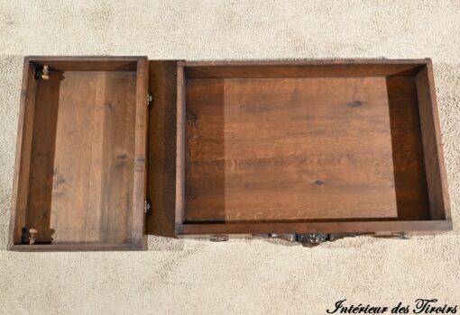 Two-Body Buffet Solid Walnut - Drawer Interior - Styylish