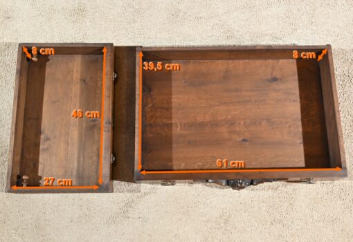 Two-Body Buffet Solid Walnut - Drawer Dimensions - Styylish