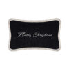 Christmas Happy Pillow Black Velvet- Styylish