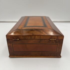 Biedermeier Jewelry Box, Walnut, Ebony, Maple, Southern Germany circa 1830