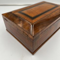 Biedermeier Jewelry Box Walnut - Side Profile Hinges - Styylish