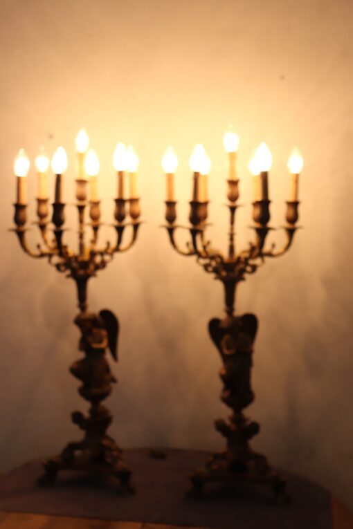 Antique Candelabras Bronze - Lights On - Styylish