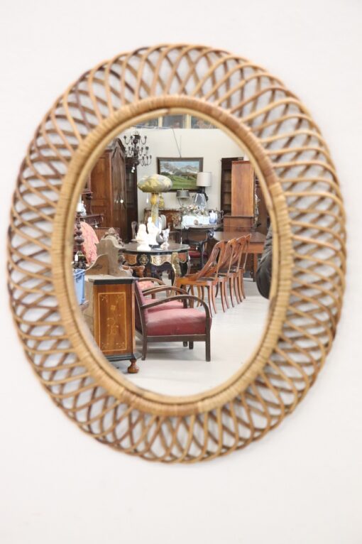 Franco Albini Mirror Bamboo - On Wall - Styylish