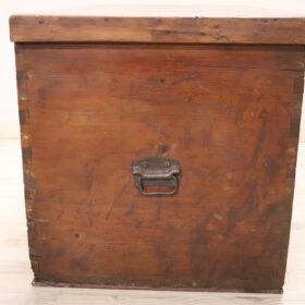 Antique Trunk in Fir Wood, Italy Late 19th Century