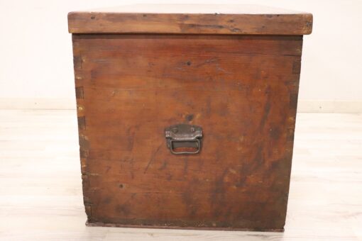 Antique Trunk in Fir Wood, Italy Late 19th Century - Side - Styylish