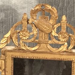 French Louis XVI Mirror- detail of the upper middle part with guitar- Styylish