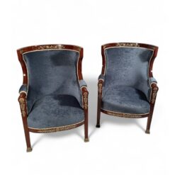 Pair of French Empire Barrel Armchairs- Styylish