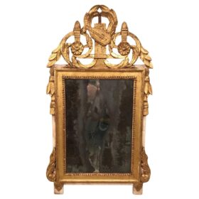 French Louis XVI Gilt Wood Mirror, 1770-80