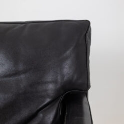 Pair Armchairs Black Leather - Edge - Styylish