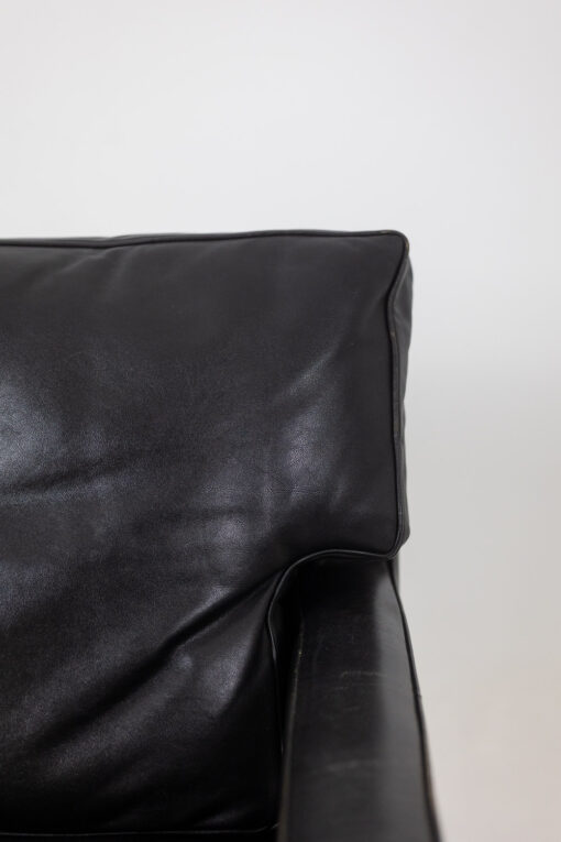 Pair Armchairs Black Leather - Edge - Styylish