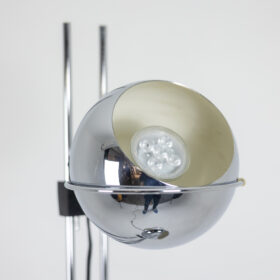 Chromed Metal Floor Lamp, 1970s