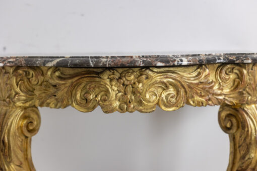 Louis XV Console Table - Gilded Floral Front - Styylish