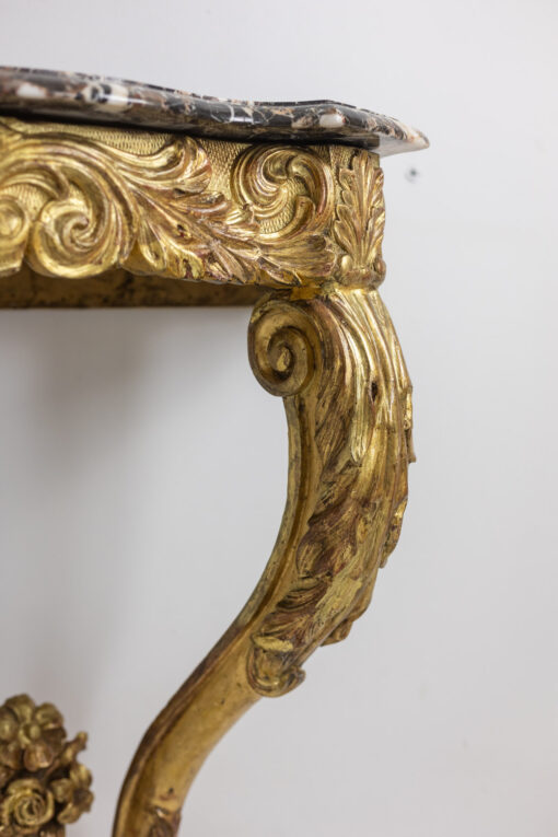 Louis XV Console Table - Gilded Floral Arm - Styylish