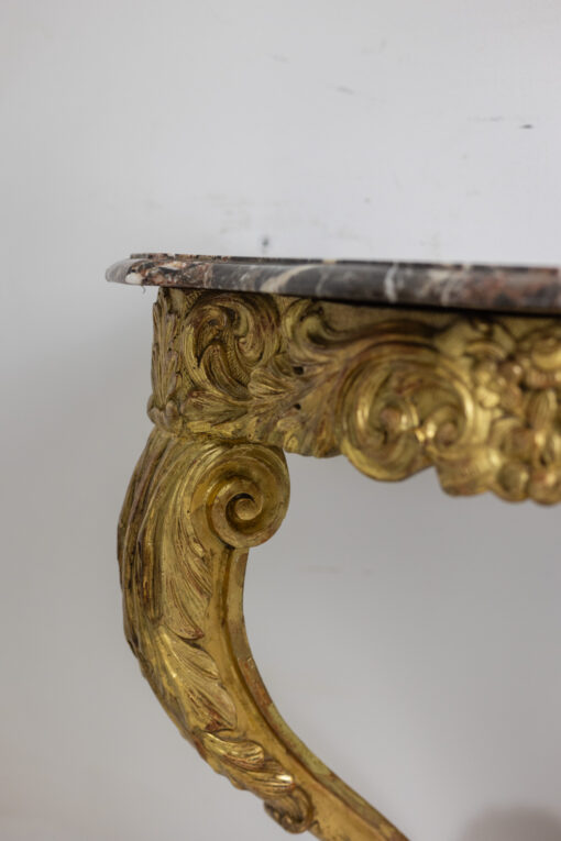 Louis XV Console Table - Marble Top and Side - Styylish