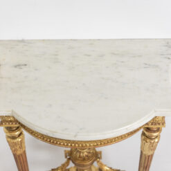 Console Gilded Carved Wood - Marble Detail - Styylish