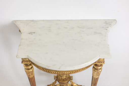 Console Gilded Carved Wood - Marble Detail - Styylish