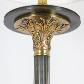 Restoration Style Floor Lamp in Bronze with Two Patinas, Circa 1900