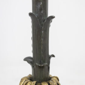 Restoration Style Floor Lamp in Bronze with Two Patinas, Circa 1900