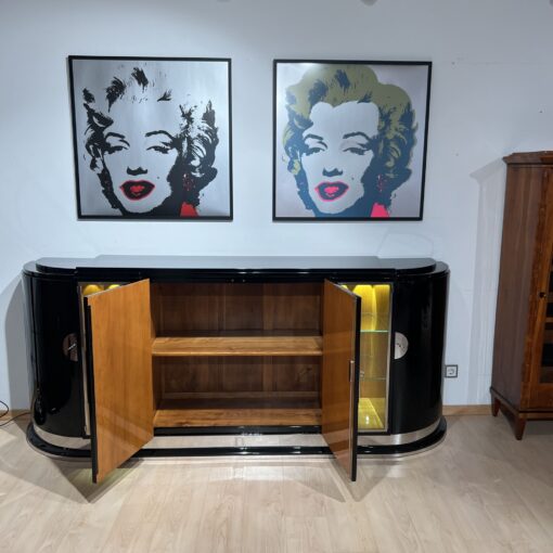 Maple Art Deco Sideboard - Middle Shelves Interior - Styylish