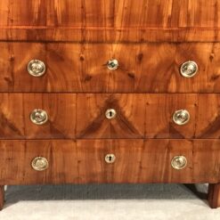 1820's Biedermeier Fall Top Desk- detail of three lower drawers- Styylish