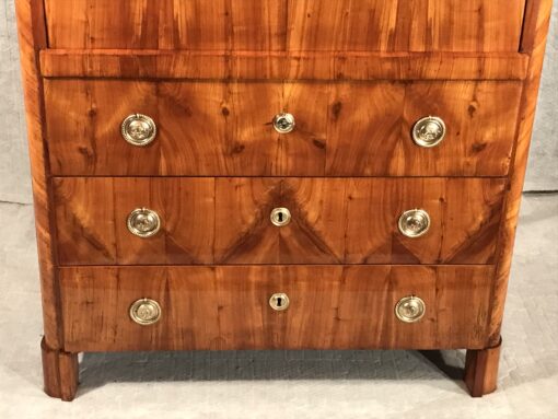 1820's Biedermeier Fall Top Desk- detail of three lower drawers- Styylish