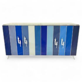 Mid-Century Style Sideboard in Shades of Blue