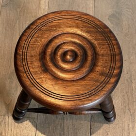 Pair of Turned Wood Stools, att. Charles Dudouyt, circa 1950