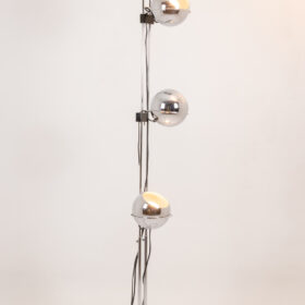 Chromed Metal Floor Lamp, 1970s