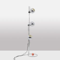 Chromed Metal Floor Lamp - Full Lights Off - Styylish