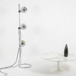 Chromed Metal Floor Lamp - View with Table - Styylish