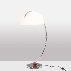 Elio Martinelli Chromed Metal Floor Lamp, 1970s