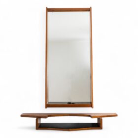 Mirror and Mahogany Console, 1970s