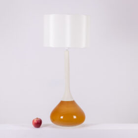 Bottle-Shaped Lamp in White and Opaline Lacquered Metal, 1970s