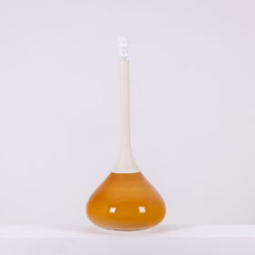 Bottle-Shaped Lamp in White and Opaline Lacquered Metal, 1970s