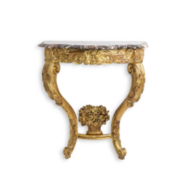 Louis XV Giltwood and Carved Console Table, Circa 1880