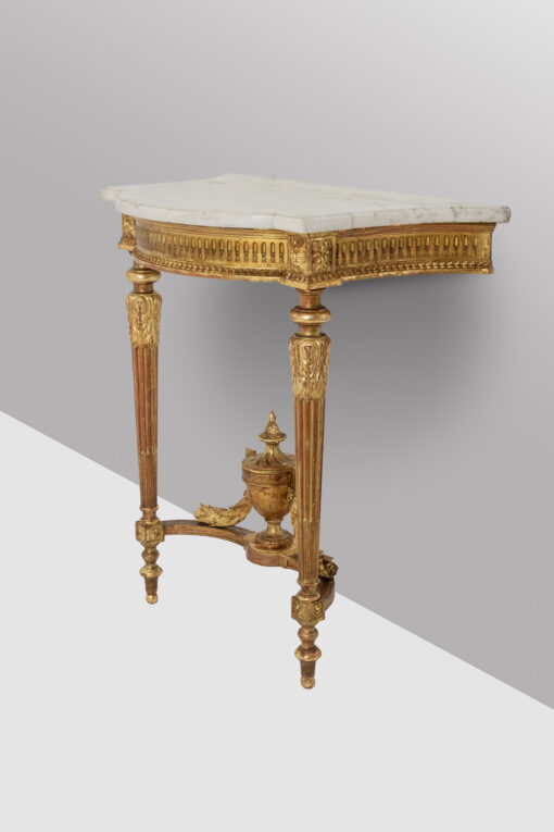 Console Gilded Carved Wood - Side Profile - Styylish