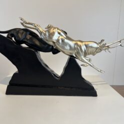 Deer Panther Sculpture Rochard - Side - Styylish