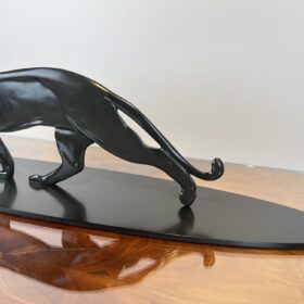 Art Deco Panther Sculpture, Solid Bronze, France circa 1930