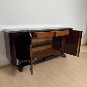 Art Deco Sideboard, Macassar Ebony and Brass, Paris circa 1930