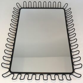 Black Lacquered Metal Mirror