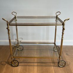 Neoclassical Brass Bar Cart- Styylish