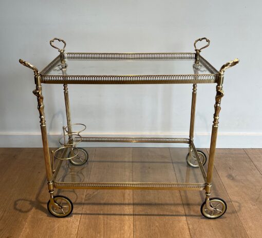 Neoclassical Brass Bar Cart- Styylish