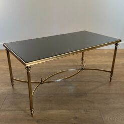 Maison Jansen Rectangular Brass Coffee Table- in situ- Styylish