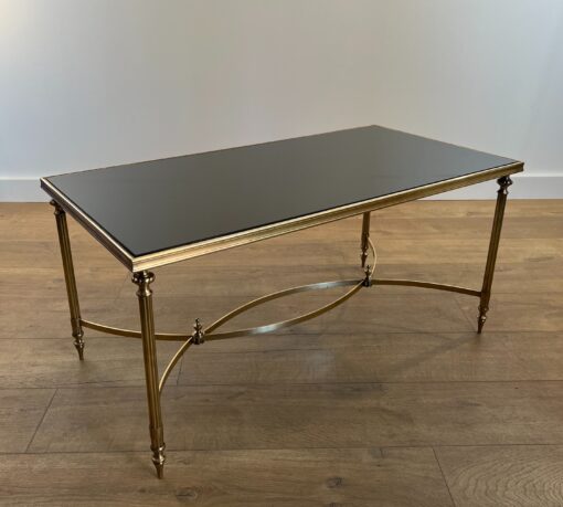 Maison Jansen Rectangular Brass Coffee Table- in situ- Styylish