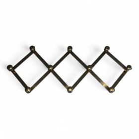 Brass Accordion Wall Coat Rack